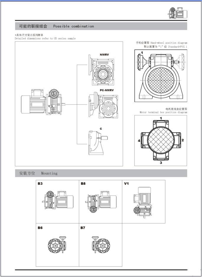 UDL Series planetary cone&amp;disk step-less speed variator